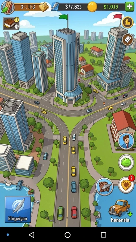 Screenshot menunjukkan dunia fantasi yang indah dan luas.