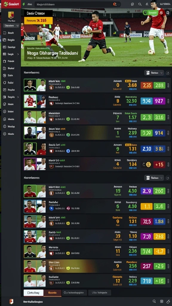 Tampilan awal game dengan antarmuka yang menarik.