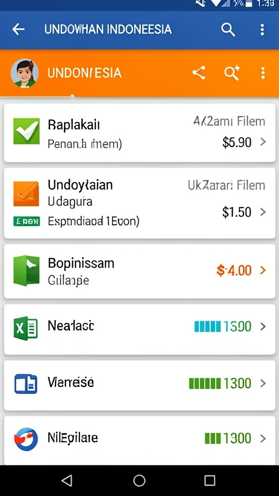 Tampilan antarmuka yang user-friendly.