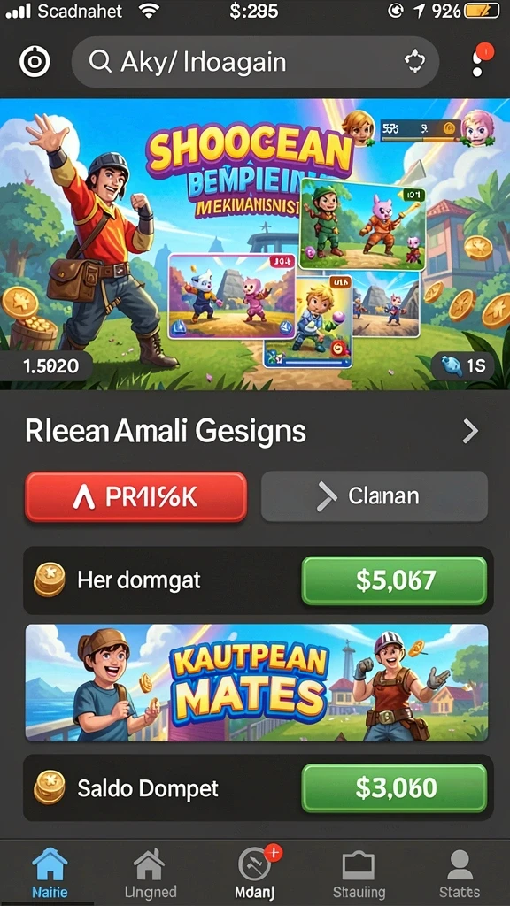Level yang beragam dan penuh tantangan.