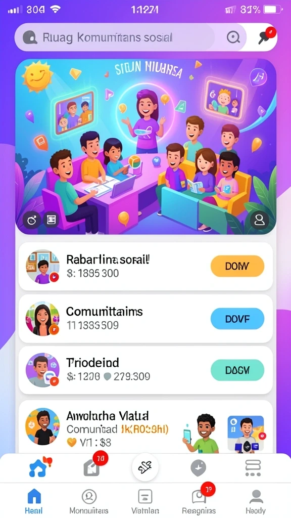 Tampilan halaman utama dengan pilihan permainan yang lengkap.