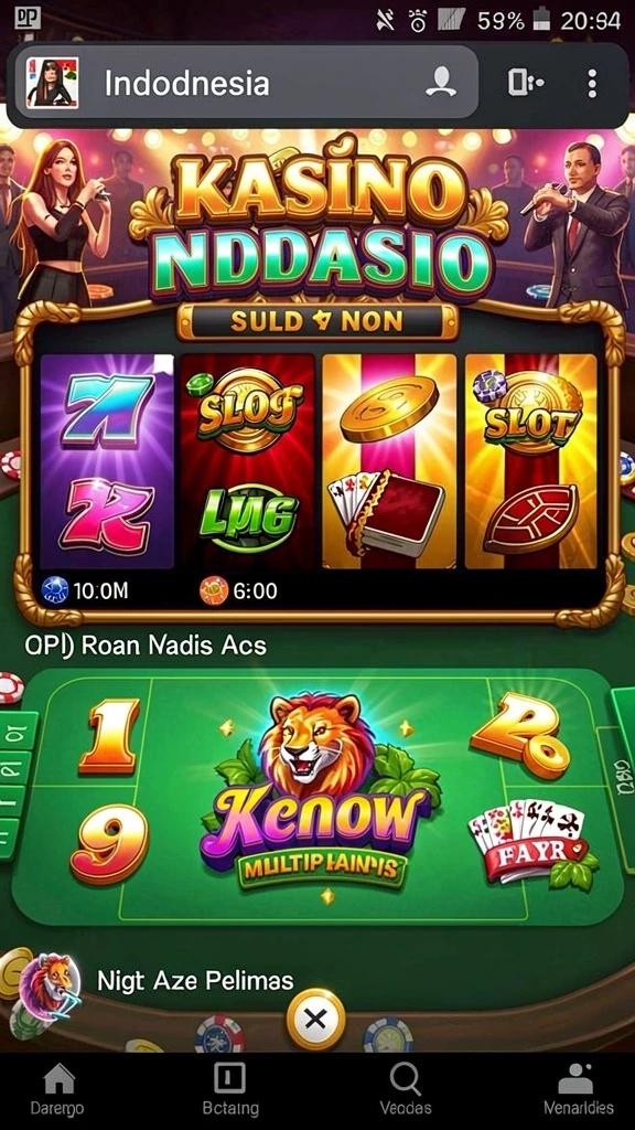 Screenshot aplikasi OHTOGEL menampilkan halaman utama dengan menu navigasi yang jelas.
