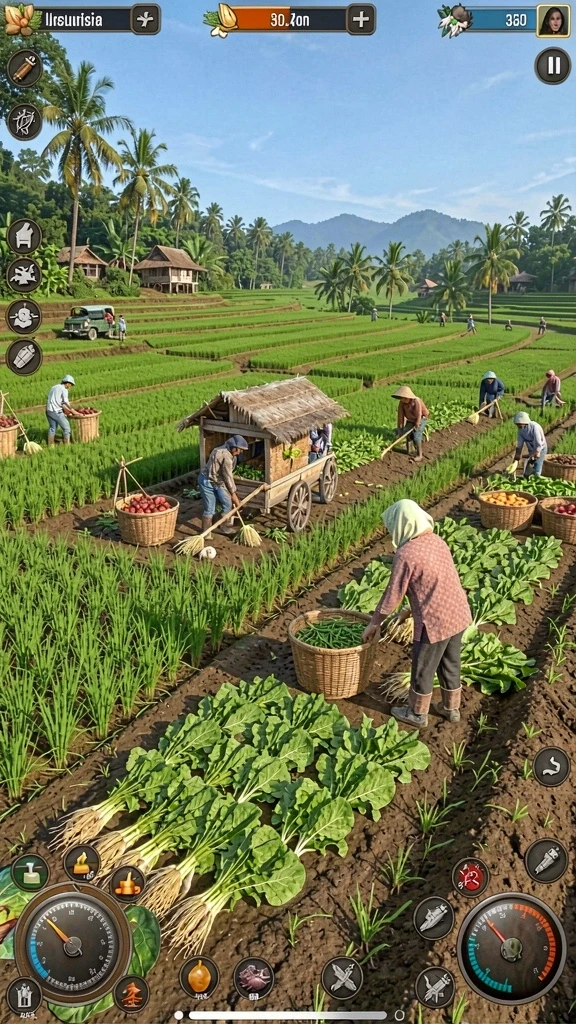 Tangkapan layar menunjukkan karakter bertarung dengan monster di pegunungan.