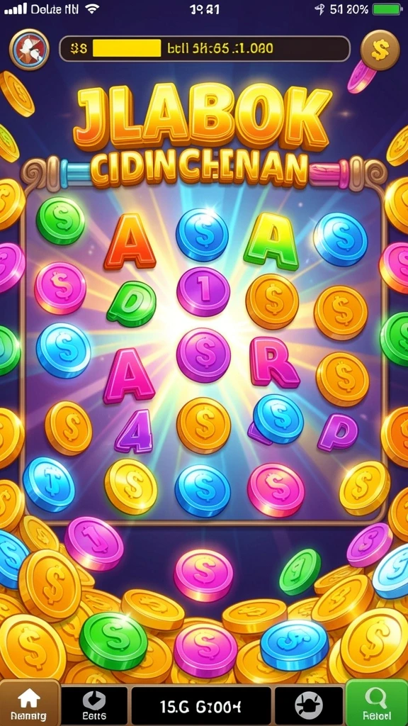 Tampilan awal game yang menarik dan penuh warna.