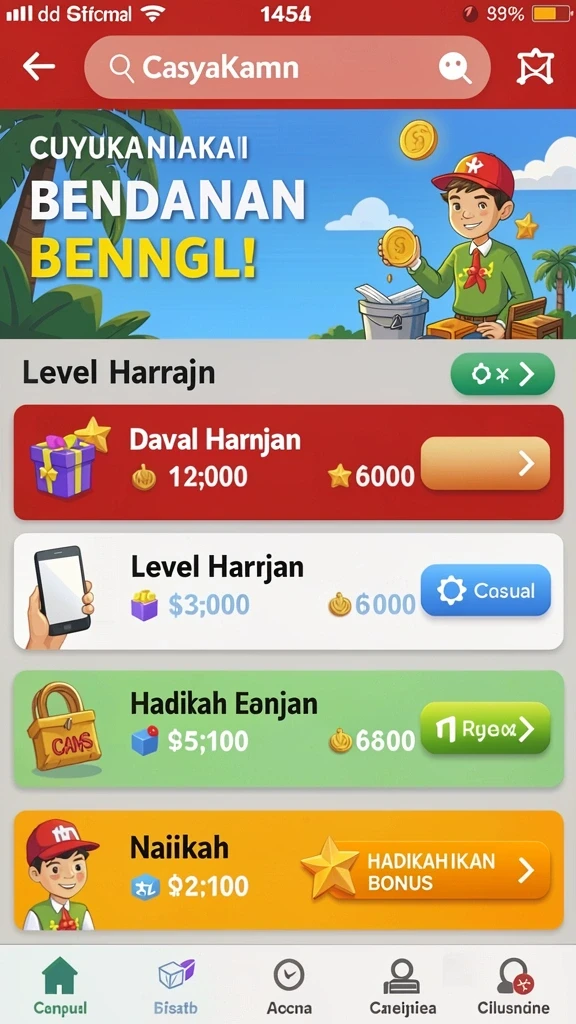 Karakter unik yang bisa dipilih untuk bermain.