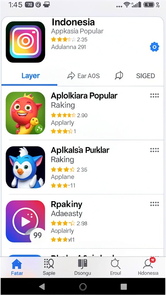 Kompetisi seru dengan pemain lain secara online.